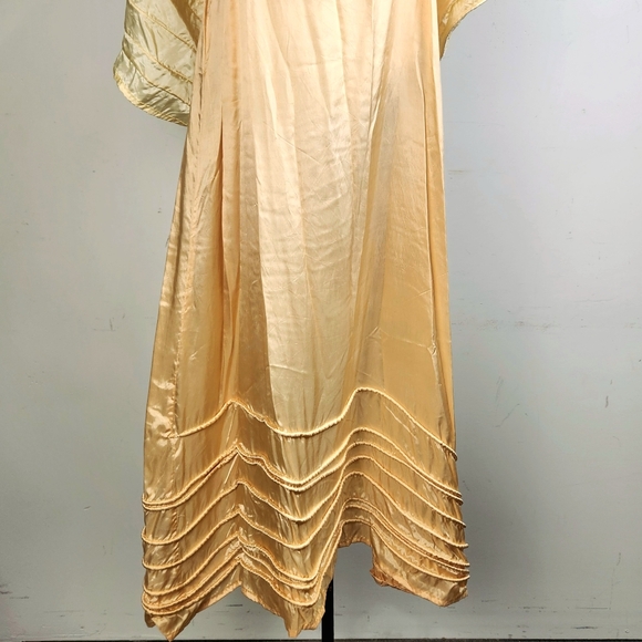 Krista Larson | Wearable Art | Butter Yellow Dual Layer Long Spring Slip Dress - Picture 11 of 16